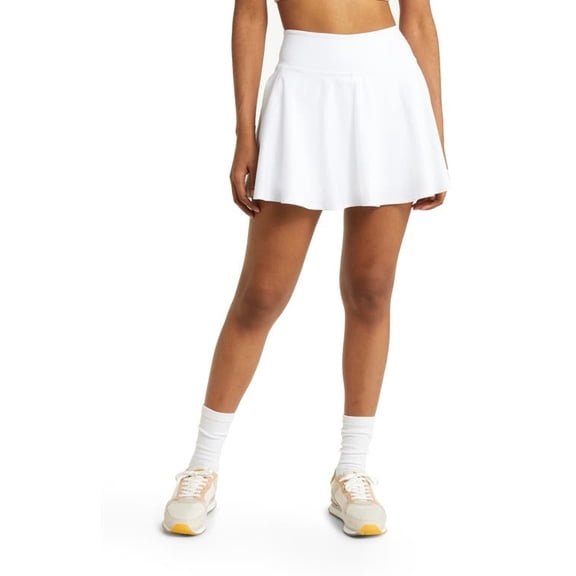 Beyond Yoga CLOUD WHITE Women's Spacedye Hot Shot Circle Skort, US X-Small