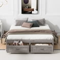 Queen Size Captain Bed with 6 Storage Drawers, Farmhouse Style Platform ...
