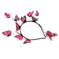 thumbnail image 3 of QualitChoice Bandeau Boho Papillon Couronne pour Femmes Mariage Fête Rose Rouge, 3 of 6