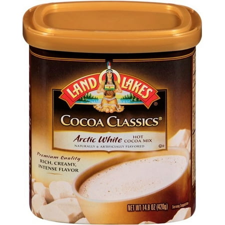 (2 Pack) Land O'Lakes Cocoa Classics Artic White Hot Cocoa Mix, 14.8