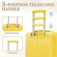 thumbnail image 5 of imerelez 14"/20" 2 pcs/set in ABS Spinner Wheel Luggage, with Combination Lock and Front Opening Design, 14" Cosmetic Case (Yellow), 5 of 8