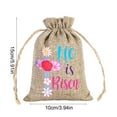 thumbnail image 3 of Easter Bunny Linen Dstring Bag for Candy Eggs,Cute Party Favor Gift Pouch,3.94x4.28 Inches,Reusable Cloth Treat Bag with Dstring Closure for Easter Basket Stuffers,Holiday Celebrations & Gifts, 3 of 6