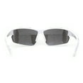 thumbnail image 4 of Mens Xloop 80s Color Mirror Half Rim Sport Plastic Sunglasses White Silver Mirror, 4 of 4