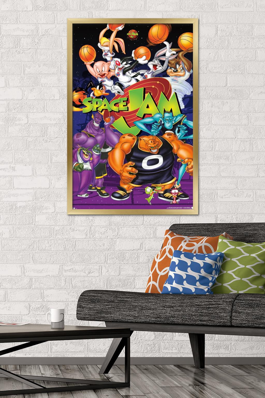 Looney Tunes: Space Jam - Collage Wall Poster, 22.375" x 34", Framed