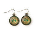 thumbnail image 6 of Celtic Tree of Life Earrings, Celtic Knot, Antique Brass Setting, Gift for Women, Druid Jewelry, 6 of 6