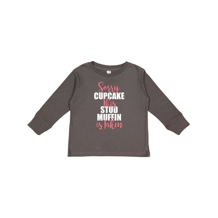 

Inktastic valentine s day sorry cupcake this stud muffin is taken adult humor Boys Long Sleeve Toddler T-Shirt