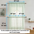 thumbnail image 4 of THD Bella Floral Rod Pocket Lace Short Cafe Swags for Small Windows - 28 x 36 Inch Length (Seafoam Green Swags, Set of 2), 4 of 6