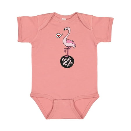 

Inktastic Be Yourself Flamingo Gift Baby Boy or Baby Girl Bodysuit