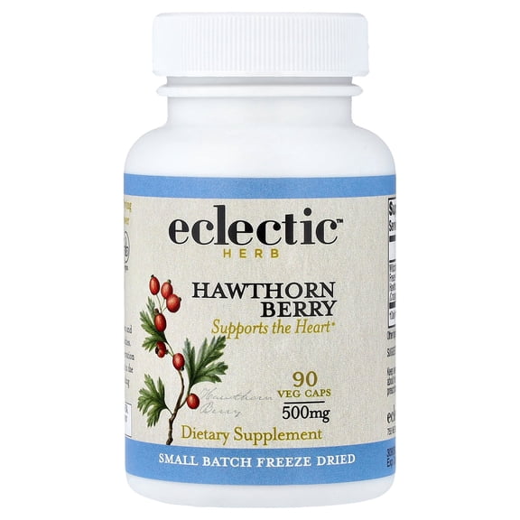 Eclectic Herb Hawthorn Berry, 500 mg, 90 Veg Caps