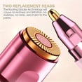 thumbnail image 5 of Facial Hair Remover for Women - Pink USB Rechargeable Eyebrow Trimmer & Face Shaver with LED Light, 2-in-1 Hair Removal Device for Smooth Skin, 5 of 9