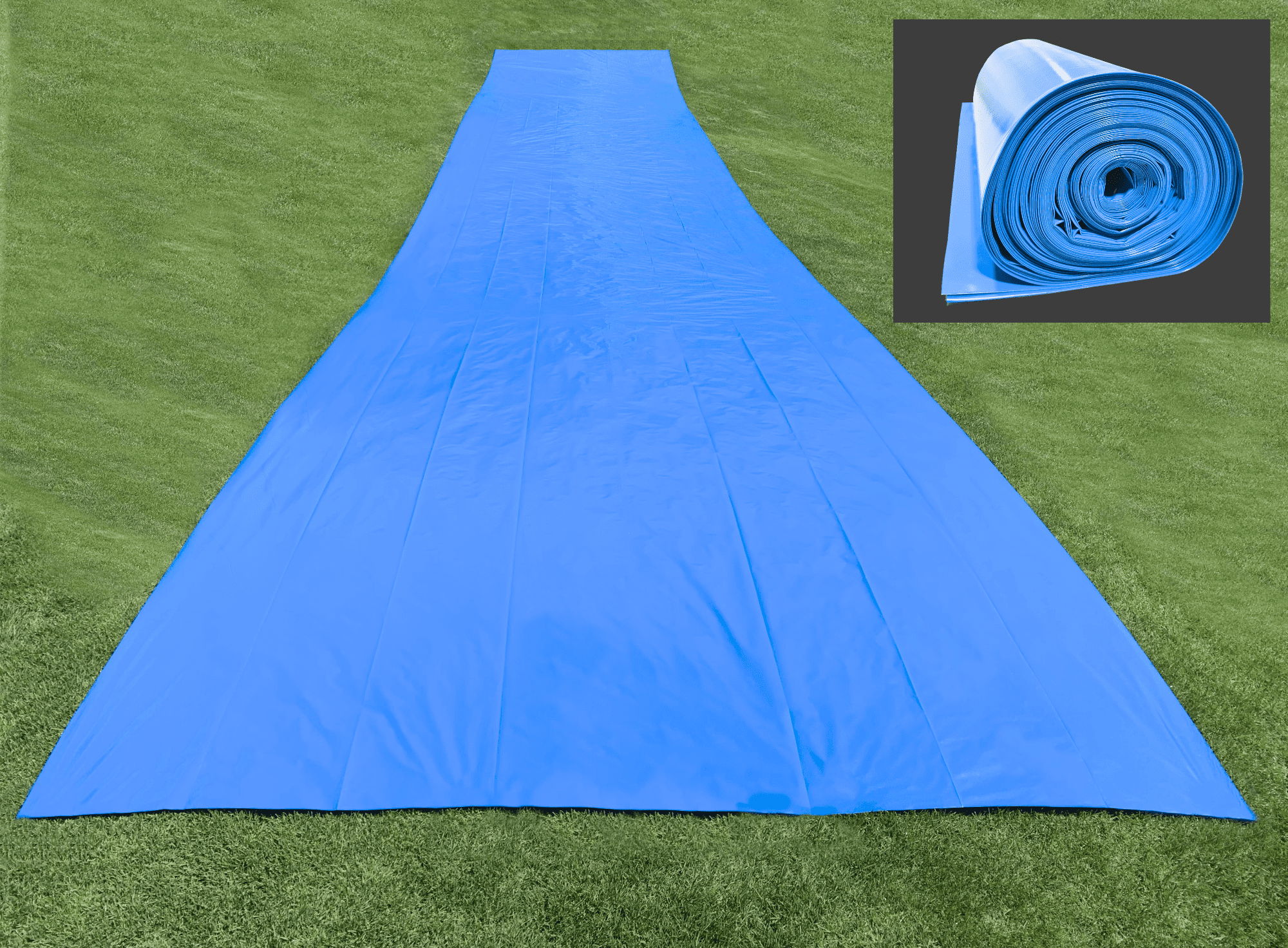 Make-A-Slide™ - 100 FEET LONG - Giant blue backyard slip and slide water slide