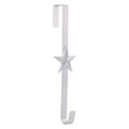 thumbnail image 3 of ​​LYINGF​​ 15-Inch Metal Over-the-Door Wreath Hanger with Single Hook - Christmas Snowflake Themed Indoor/Outdoor Decoration for Front Door Wreaths, Durable Single-Hook Design, 3 of 5