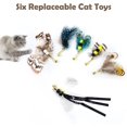 thumbnail image 2 of XINQIHANG Cat Insect Feather Toys Replacement Cat Toy Wand Refills, 6 Pieces Natural Insect Cat Toy Feathers Refill, Interactive Cat Teaser Wand Attachments, with Bell, 2 of 6