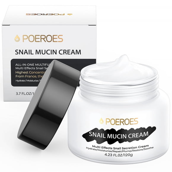 Crema facial POEROES con mucina de caracol 120 g, hidratante