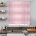 thumbnail image 5 of Pink Sheer Curtains 63 Inches Long, Grid Checkered Plaid Gingham Lattice Trellis Light Filering Curtains, Breathable Simi Curtain Privacy Drapes for Living Room Bedroom Lightweight Window Treatment, 5 of 9