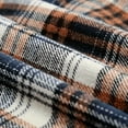 thumbnail image 5 of MORTTIC Women's Plaid Flannel Hooded Jacket, Long Sleeve Button Front Fleece Lining Coat with Pockets Brown，S, 5 of 9