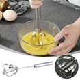 thumbnail image 2 of 2025 Stainless Steel Semi Automatic Whisk Hand Push Mixer Wider Head Functional Kitchen Tool for Cooking Baking Egg Milk Home Use, 2 of 9