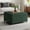 Green, variant on Studio Living Kingston Modern Large Storage Ottoman, Rust Velvet Fabric