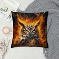 thumbnail image 2 of Orinice Owl Flames Fantasy Graphic Decorative Cushion Throw Pillow Cover for Home Couch Living Room Sofa Square Pillowcase 1PC 18x18in, 2 of 5