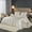 White, variant on Move Over White Satin Ruffle Bedding Sets Queen Silky Ruffled Pattern Silk like Satin Duvet Cover Set No Filling