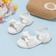 thumbnail image 2 of Duqingm Summer Sandals Girls Sandals Fashion Bow Summer Shoes for Toddler/Little Kid White,1, 2 of 6