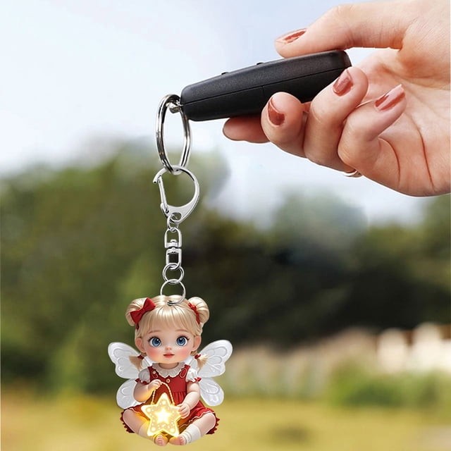 Girl Baby Pendant 2D Flat Car Pendant Car Decoration Bag Pendant