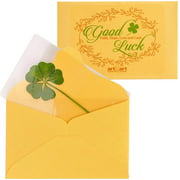Vintage Repertory Genuine Real 5 Five-Leaf Green Clover St. Saint Patric's Day Bookmarks Irish Shamrock Good Luck Charm