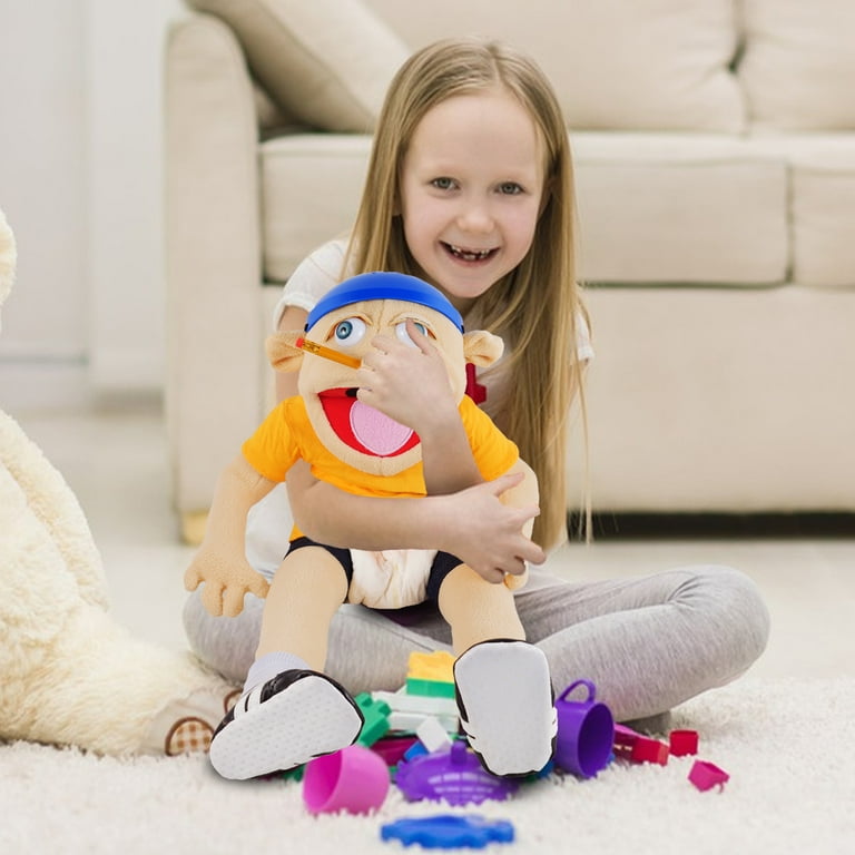 Jeffy Hand Puppet Toy with Movable Mouth, Role Play Plush Doll for