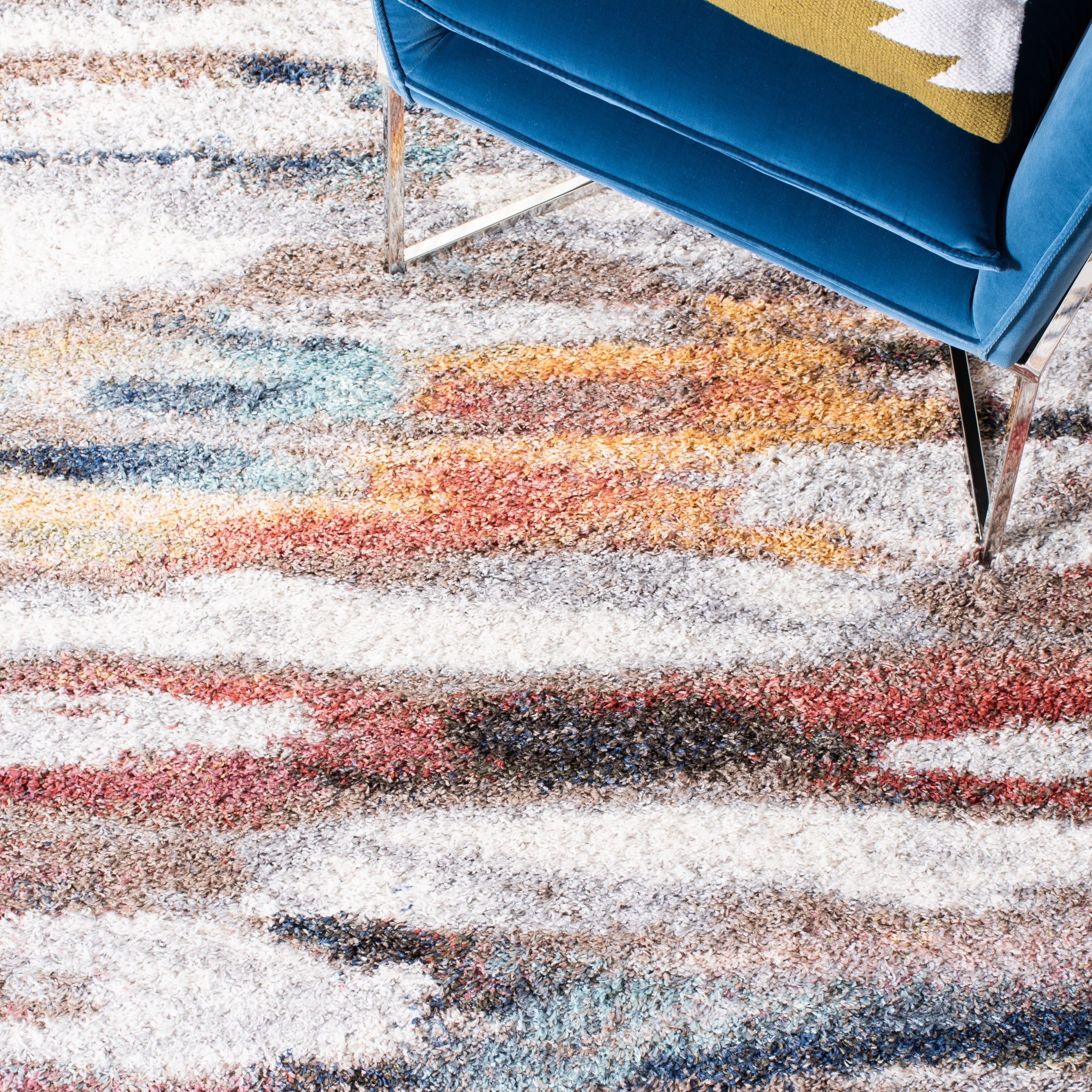 SAFAVIEH Calista Tanzil Abstract Area Rug, Ivory/Rust, 4'5" x 6'5"