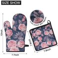 thumbnail image 6 of Pioneer Flower Kitchen Oven Mitt and Pot Holder Sets 2 Pcs for Baking, Cooking and Grilling, Heat Resistant Up To 392 °F, 6 of 7