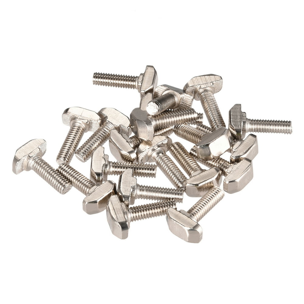 M6 Thread 20mm T Bolt 30 Series Carbon Steel 20 Pack