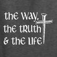 thumbnail image 5 of Wild Bobby The Way, The Truth & The Life Inspirational/Christian Men Long Sleeve Shirt, Heather Black, XX-Large, 5 of 5
