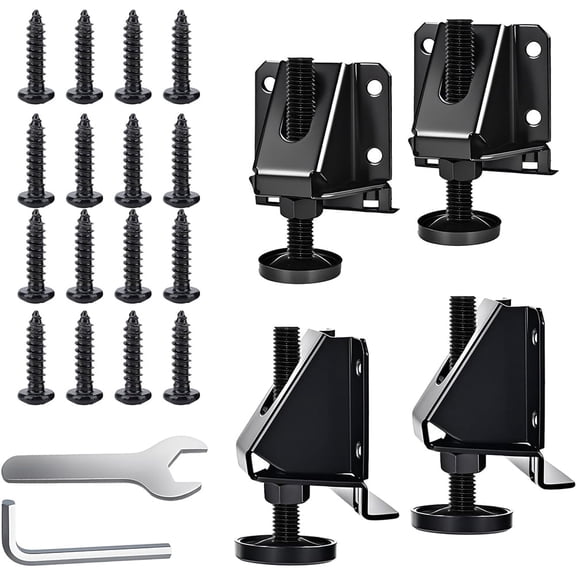 Januofit Heavy Duty Leveling Feet, 4 Pack Adjustable Furniture Levelers with 1320LB Capacity, 2" Height Adjustment, No-Flip Furniture Installation – Hex Nut Design for Flawless Leveling