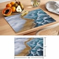 thumbnail image 6 of Blue Ombre Waves Placemats Set of 4 Abstract Watercolor Ocean Seaside Beach Heat Insulation Washable Place Mats, Rustic Non-Slip Table Mats for Dining Table Party Kitchen Decor,13x19 Inch, 6 of 9