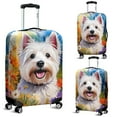 thumbnail image 2 of Welcome Spring Summer West Highland White Terrier Portrait Flower Blue Sky Travel Luggage Cover Westie Westy Dog Lover Suitcase Dust Protective Decor - 12001, 2 of 5