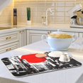 thumbnail image 6 of Yayeee Dish Drying Mat for Kitchen Counter 16"x18" Microfiber Absorbent Pad, Black Streets, 6 of 7