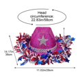 thumbnail image 3 of Yvsxxv Rosy Dazzling Patriotic Sequin Cowgirl Hat, 4th of July Party Hat, 1 Pc, 3 of 7