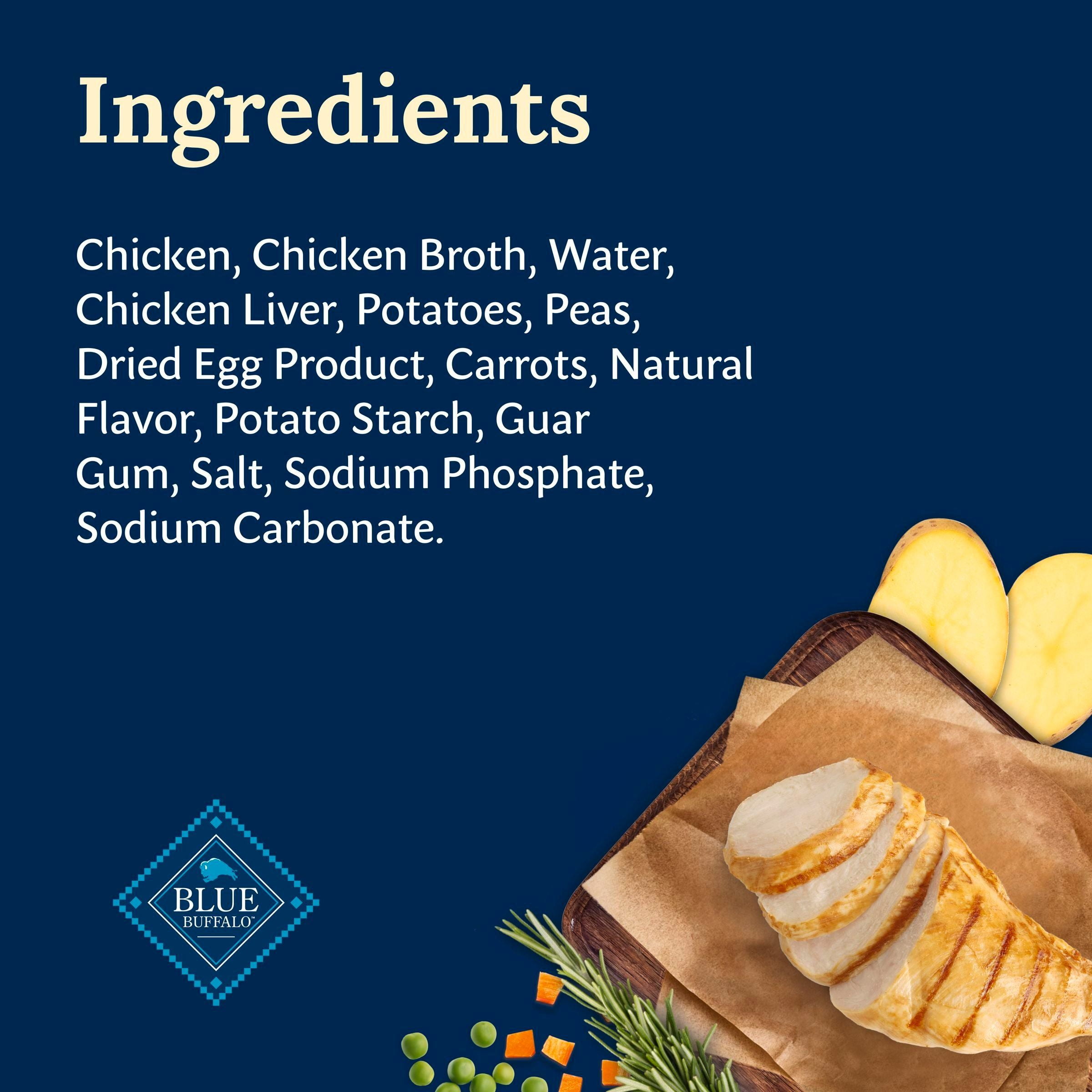 (12 pack) Blue Buffalo Delectables Natural Wet Dog Food Topper, Chicken Dinner 3oz