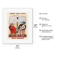 thumbnail image 2 of Bahrain Dubai Kuwait - India Maharajah Smoking - Air India - Vintage Airline Travel Poster by Walter Grieder c.1970s - Fine Art Rolled Canvas Print 11in x 14in, 2 of 4