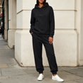 thumbnail image 2 of Jsaierl 2 Piece Sweatsuit Outfits for Women Winter Fleece Lined Warm Long Sleeve Hoodies Sweatshirt Casual Sweatpants Tracksuit Lounge Set, 2 of 10