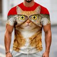 thumbnail image 2 of IWRICH Funny Animal Graphic T-Shirt for Men Novelty Short Sleeve Crewneck Tee Watermelon Red S, 2 of 4