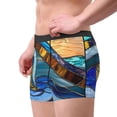 thumbnail image 2 of Naloa Stained Glass Ocean Wave Mens Underwear - Boxers for Men, Mens Boxer Briefs, Classic Briefs for Men-Small, 2 of 5