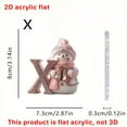 thumbnail image 3 of 26 English Letter Christmas Ornament Christmas Tree Decoration 2D Acrylic Decoration Car Rearview Mirror Ornament, 3 of 5