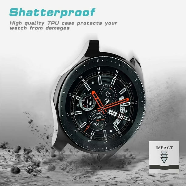 Compatible with Samsung Galaxy Watch 46mm case Soft TPU Slim Plated Case Anti Shock Cover All Around Protective Bumper Shell for Galaxy Watch 46mm SM R800 Smartwatch Walmart