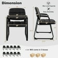 thumbnail image 3 of Costway Waiting Room Chair Set of 10 Upholstered Guest Conference Chair with Armrest, 3 of 9