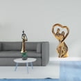 thumbnail image 2 of Figura de mujer africana, estatua de pareja, escultura de resina, arte moderno, adorno de cerámica hecho a mano, ideal para sala de estar, dormitorio,, 2 of 8
