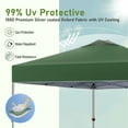 thumbnail image 6 of SUMMIT LIVING 10x10ft Pop-up Canopy Tent Straight Legs Instant Canopy for Outside with Wheeled Bag - Green, 6 of 8