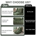 thumbnail image 3 of Upholstered Human Dog Bed for Adults & Pets - Foldable Lazy Sofa with 5 Adjustable Positions & 2 Soft Pillows,Green, 3 of 15