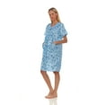 thumbnail image 2 of Lati Fashion Women Snaps Front Duster Short Sleeve Female Nightgowns & Sleepshirts Blue Size 3X, 2 of 4