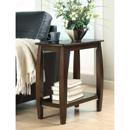 Coaster Elegant Wooden Chair Side Table  Brown- Saltoro Sherpi